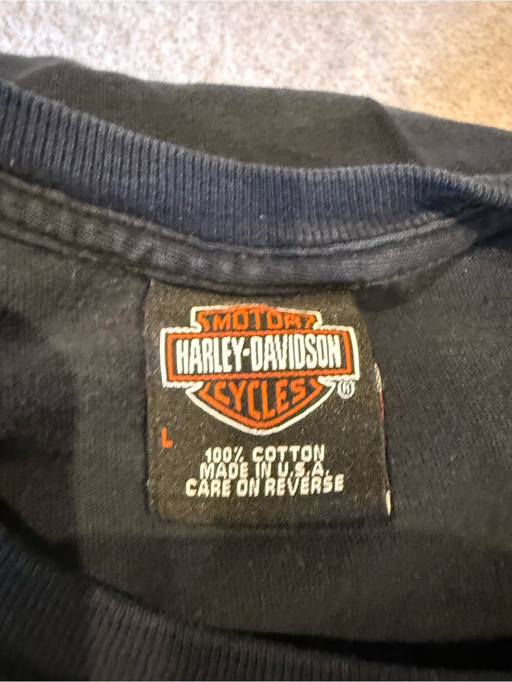 Y2K 2005 Harley-Davidson Missouri Black Long-Sleeve Tee Graphic Sz Large - Picture 7 of 10